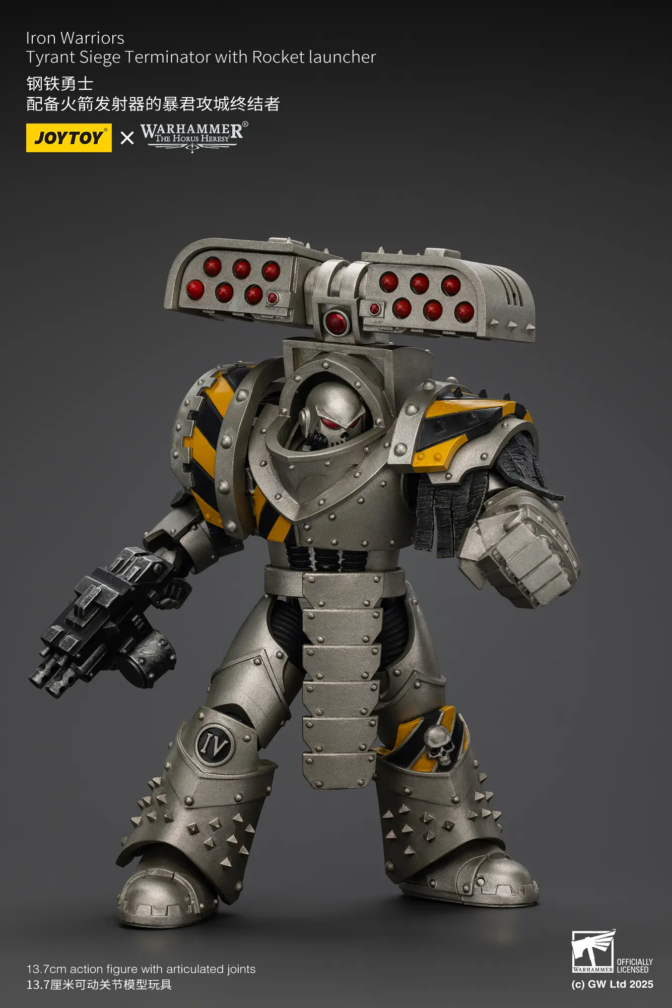 Action Figure - Iron Warriors Tyrant Siege Terminator with Rocket launcher 1 18 - JOTYOY Warhammer The Horus Heresy rectangle image 4 Action Figure Iron Warriors Tyrant Siege Terminator With Rocket Launcher 1 18 Jotyoy Warhammer The Horus Heresy Rectangle Image 4