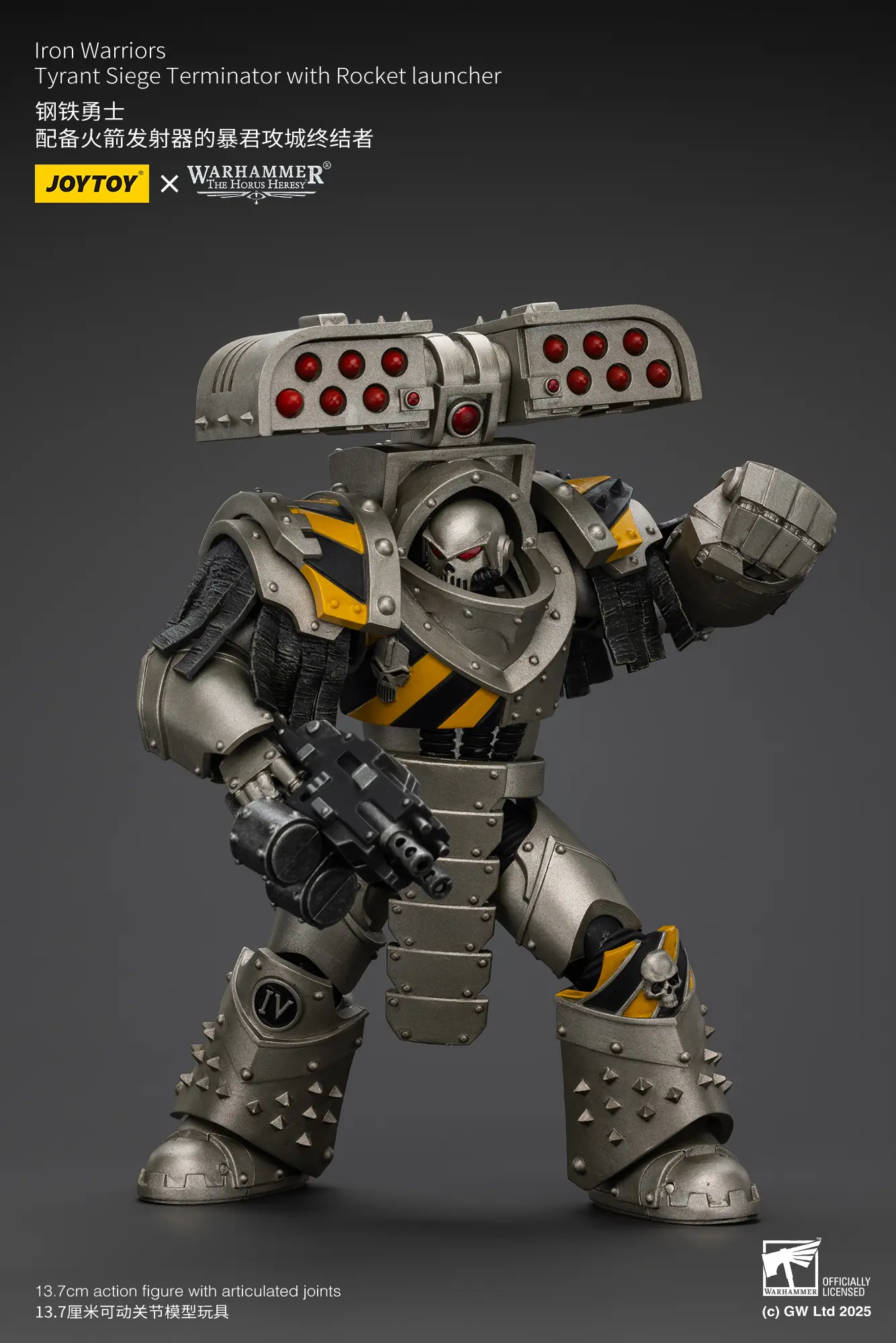 Action Figure - Iron Warriors Tyrant Siege Terminator with Rocket launcher 1 18 - JOTYOY Warhammer The Horus Heresy rectangle image 6 Action Figure Iron Warriors Tyrant Siege Terminator With Rocket Launcher 1 18 Jotyoy Warhammer The Horus Heresy Rectangle Image 6