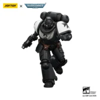 Action Figure - JOYTOY Black Templars Intercessor with Bolt Rifle, Bolt Pistol and Chainsword 1 18 - Warhammer 40K in white background 5