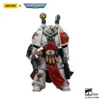 Action Figure - JOYTOY Blood Angels Sanguinary Priest with Heavy Bolt Pistol, Chainsword and Narthecium 1 18 - Warhammer 40K in white background 1