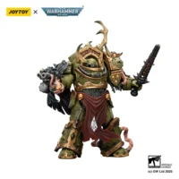 Action Figure - JOYTOY Death Guard Blightlord Terminator with Combi-bolter and Bubotic Blade 1 18 - Warhammer 40K in white background 4