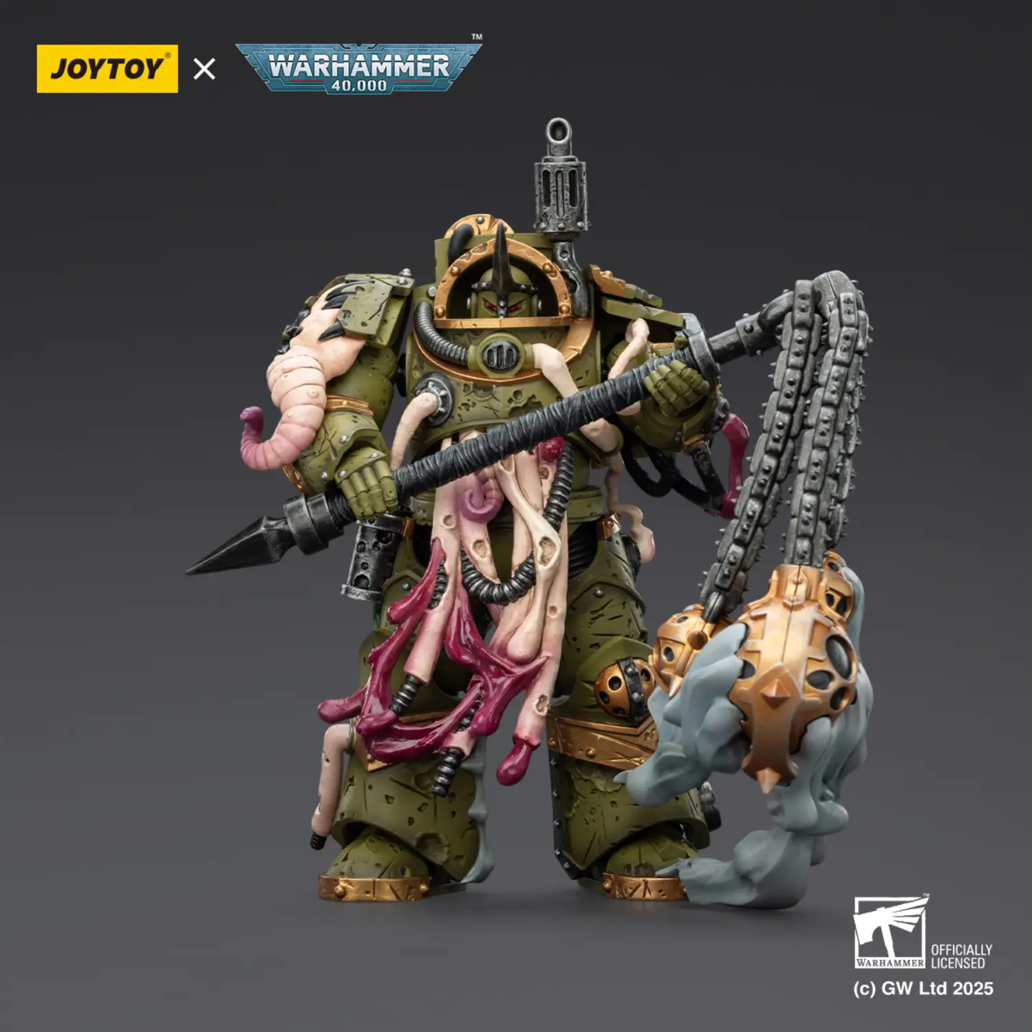 Action Figure - JOYTOY Death Guard Blightlord Terminator with Flail of Corruption 1 18 - Warhammer 40K Action Figure - JOYTOY Death Guard Blightlord Terminator with Flail of Corruption 1 18 - Warhammer 40K