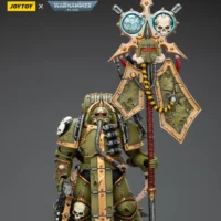 Action Figure - JOYTOY Death Guard Plague Marine Icon bearer with Boltgun and Plague knife 1 18 - Warhammer 40K rectangle image 2