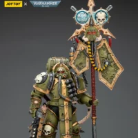 Action Figure - JOYTOY Death Guard Plague Marine Icon bearer with Boltgun and Plague knife 1 18 - Warhammer 40K rectangle image 3