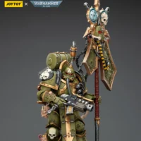 Action Figure - JOYTOY Death Guard Plague Marine Icon bearer with Boltgun and Plague knife 1 18 - Warhammer 40K rectangle image 6