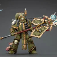 Action Figure - JOYTOY Death Guard Plague Marine Icon bearer with Boltgun and Plague knife 1 18 - Warhammer 40K rectangle image 7