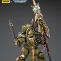 Action Figure - JOYTOY Death Guard Plague Marine Icon bearer with Boltgun and Plague knife 1 18 - Warhammer 40K rectangle image 8