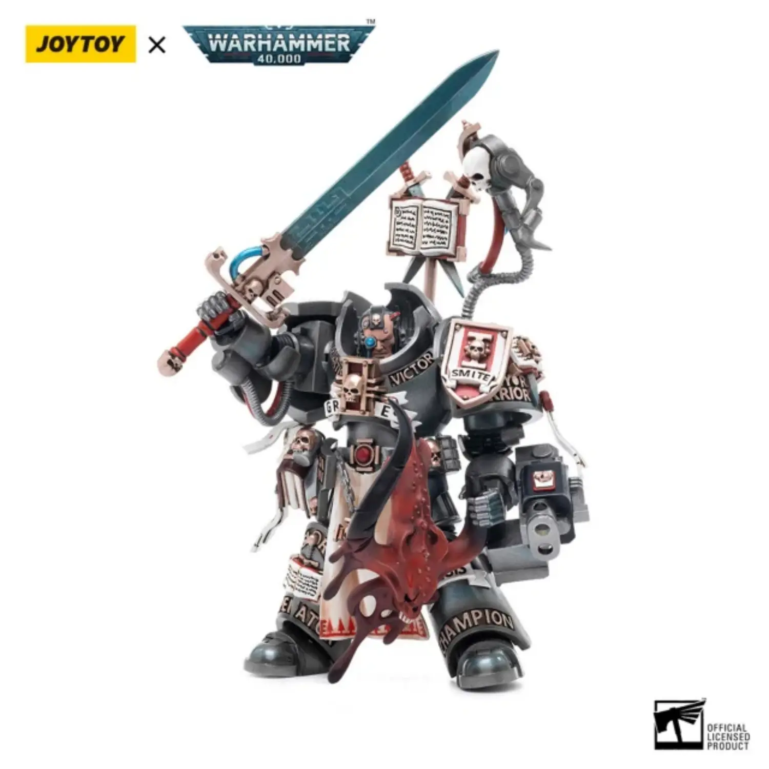 Action Figure - JOYTOY Grey Knights Terminator Incanus Neodan 1 18 - Warhammer 40K in white background Action Figure - JOYTOY Grey Knights Terminator Incanus Neodan 1 18 - Warhammer 40K in white background