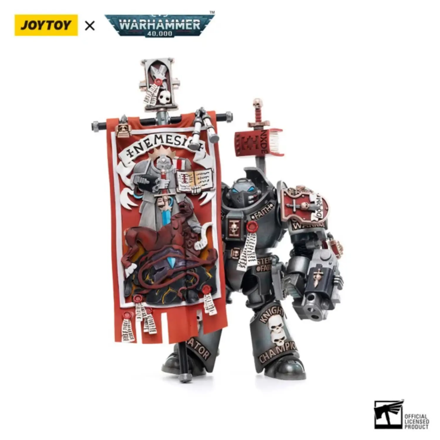 Action Figure - JOYTOY Grey Knights Terminator Retius Akantar 1 18 - Warhammer 40K in white background Action Figure - JOYTOY Grey Knights Terminator Retius Akantar 1 18 - Warhammer 40K in white background