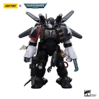 Action Figure - JOYTOY Raven Guard Chapter Master Kayvaan Shrike 1 18 - Warhammer 40K in white background 1