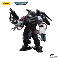 Action Figure - JOYTOY Raven Guard Chapter Master Kayvaan Shrike 1 18 - Warhammer 40K in white background 3