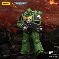 Action Figure - JOYTOY Salamanders Intercessor with Bolt Rifle, Bolt Pistol and Chainsword 1 18 - Warhammer 40K in dark red background Action Figure - JOYTOY Salamanders Intercessor with Bolt Rifle, Bolt Pistol and Chainsword 1 18 - Warhammer 40K in dark red background