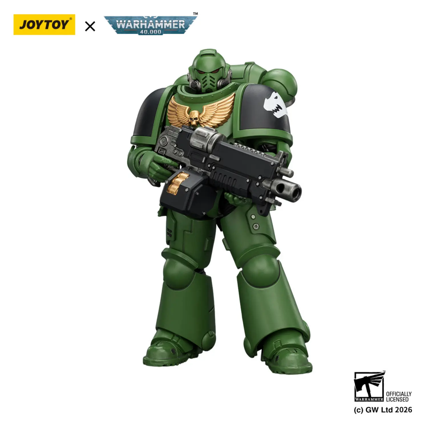 Action Figure - JOYTOY Salamanders Intercessor with Bolt Rifle, Bolt Pistol and Chainsword 1 18 - Warhammer 40K in white background 3 Action Figure - JOYTOY Salamanders Intercessor with Bolt Rifle, Bolt Pistol and Chainsword 1 18 - Warhammer 40K in white background 3