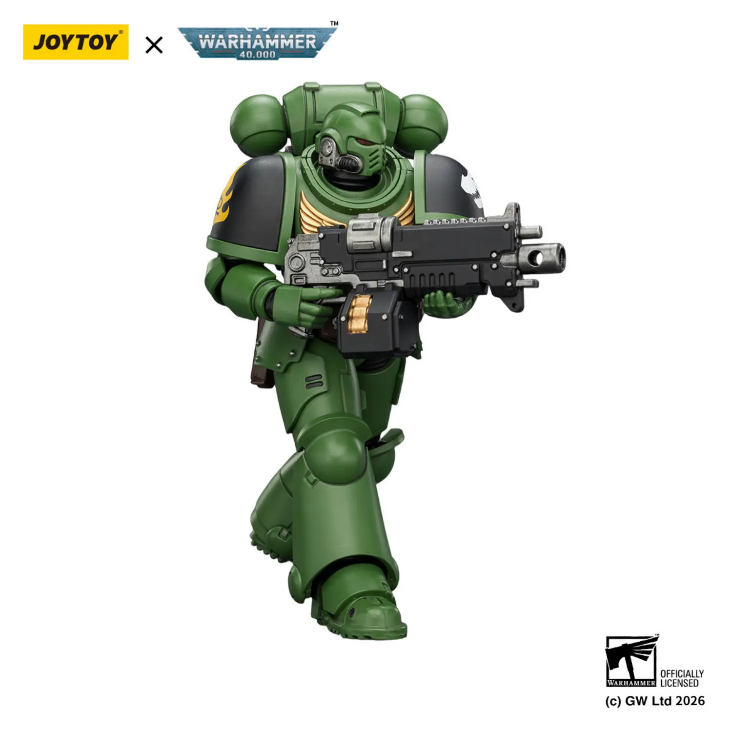 Action Figure - JOYTOY Salamanders Intercessor with Bolt Rifle, Bolt Pistol and Chainsword 1 18 - Warhammer 40K in white background 4 Action Figure - JOYTOY Salamanders Intercessor with Bolt Rifle, Bolt Pistol and Chainsword 1 18 - Warhammer 40K in white background 4