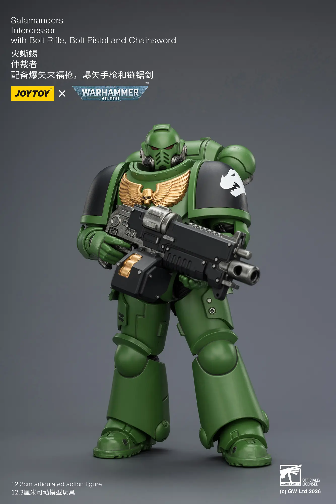 Action Figure - JOYTOY Salamanders Intercessor with Bolt Rifle, Bolt Pistol and Chainsword 1 18 - Warhammer 40K rectangle image 3 Action Figure - JOYTOY Salamanders Intercessor with Bolt Rifle, Bolt Pistol and Chainsword 1 18 - Warhammer 40K rectangle image 3