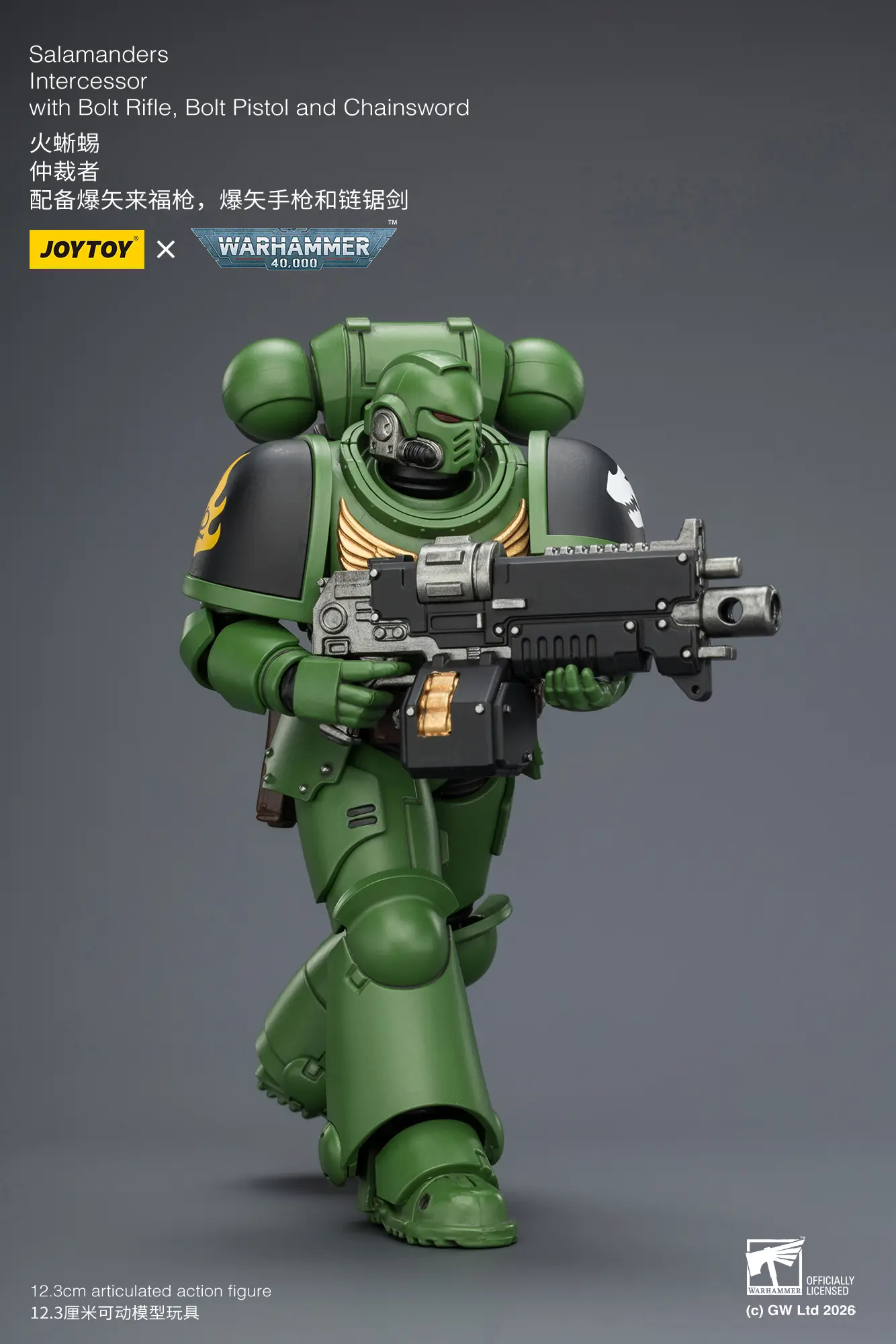 Action Figure - JOYTOY Salamanders Intercessor with Bolt Rifle, Bolt Pistol and Chainsword 1 18 - Warhammer 40K rectangle image 5 Action Figure - JOYTOY Salamanders Intercessor with Bolt Rifle, Bolt Pistol and Chainsword 1 18 - Warhammer 40K rectangle image 5