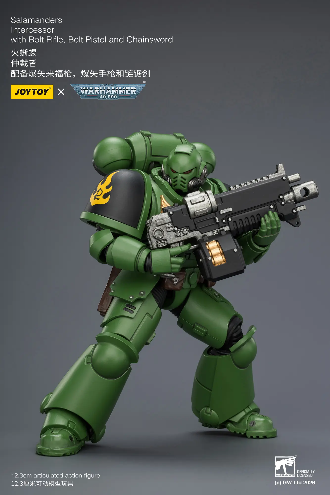 Action Figure - JOYTOY Salamanders Intercessor with Bolt Rifle, Bolt Pistol and Chainsword 1 18 - Warhammer 40K rectangle image 6 Action Figure - JOYTOY Salamanders Intercessor with Bolt Rifle, Bolt Pistol and Chainsword 1 18 - Warhammer 40K rectangle image 6