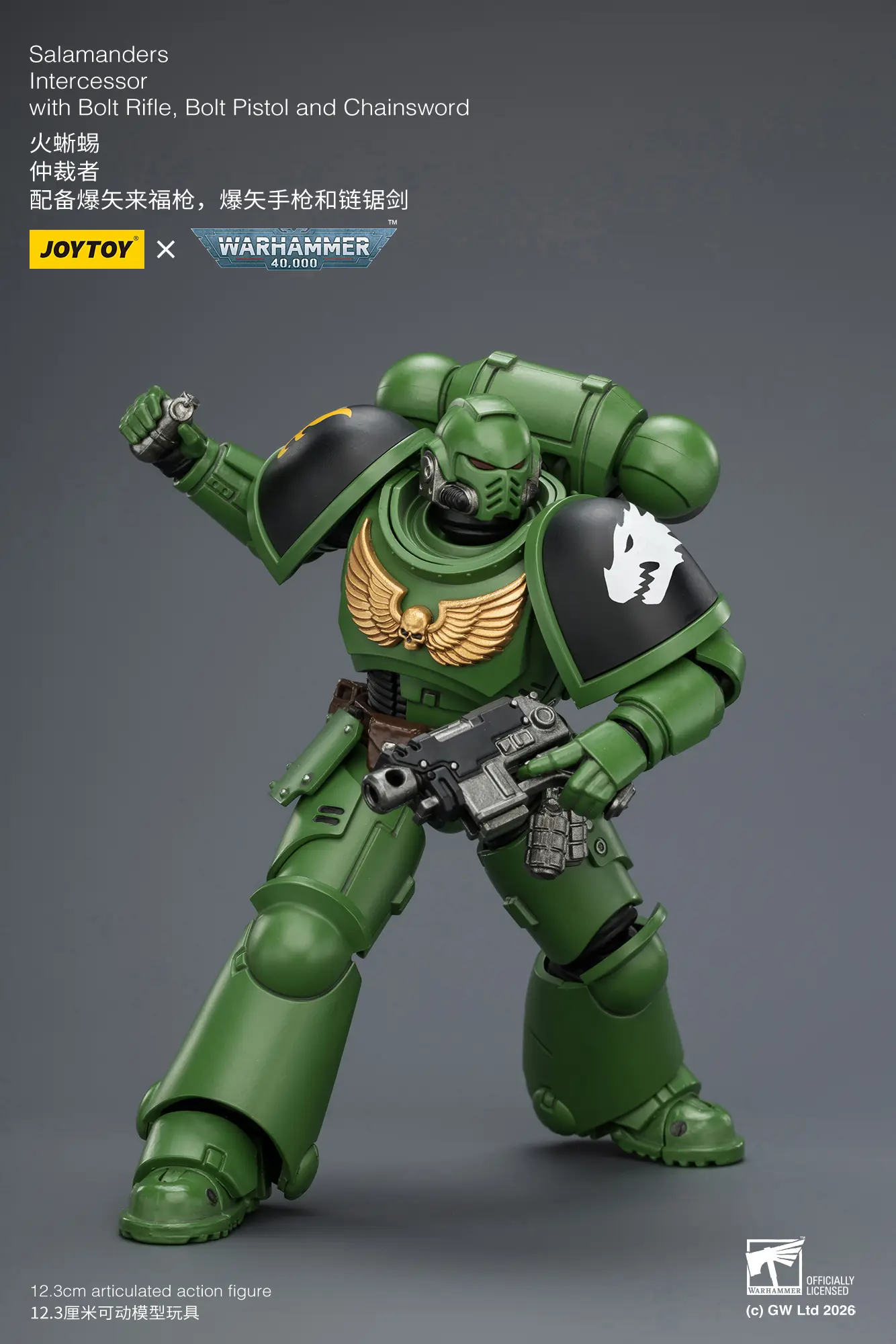 Action Figure - JOYTOY Salamanders Intercessor with Bolt Rifle, Bolt Pistol and Chainsword 1 18 - Warhammer 40K rectangle image 8 Action Figure - JOYTOY Salamanders Intercessor with Bolt Rifle, Bolt Pistol and Chainsword 1 18 - Warhammer 40K rectangle image 8