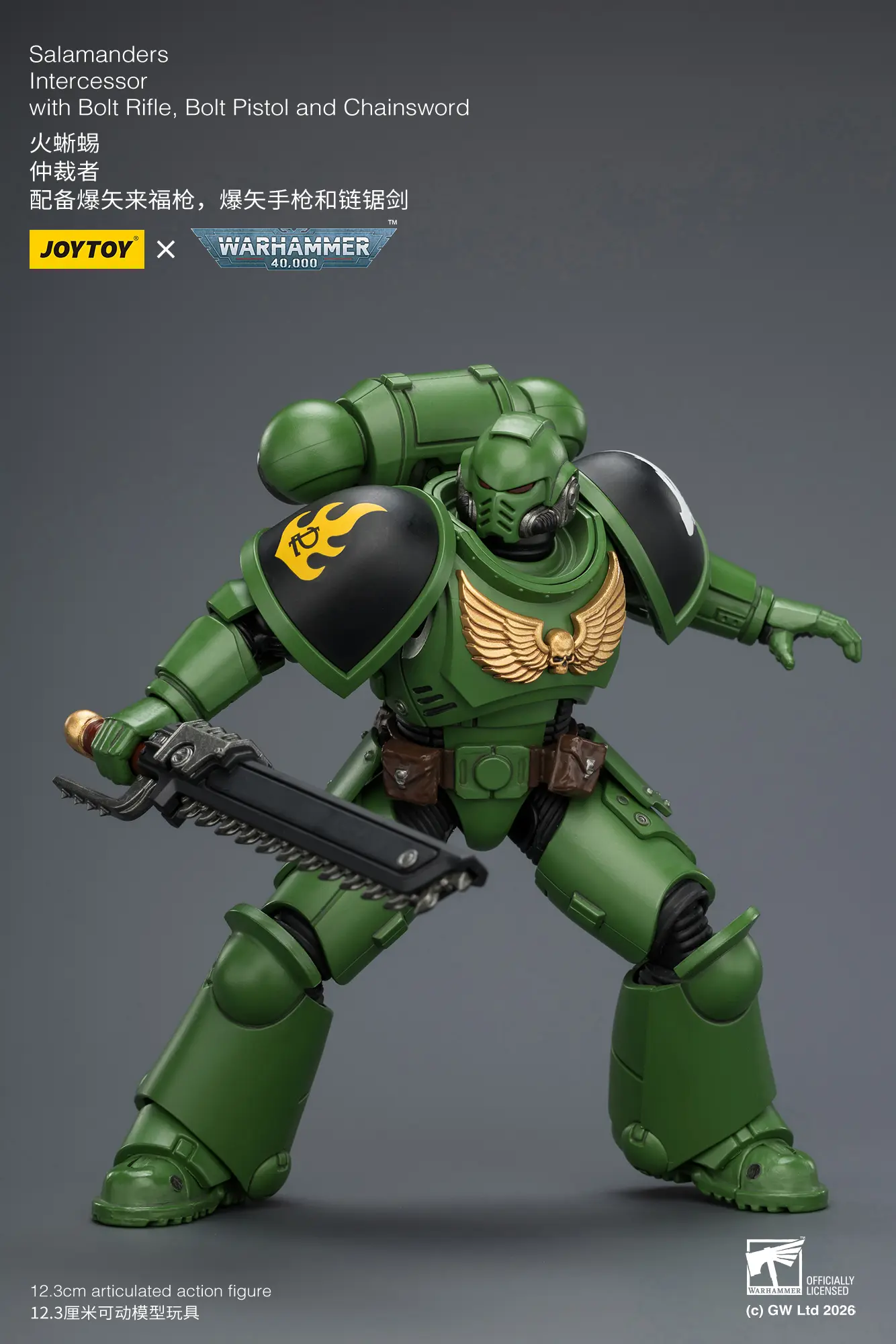 Action Figure - JOYTOY Salamanders Intercessor with Bolt Rifle, Bolt Pistol and Chainsword 1 18 - Warhammer 40K rectangle image 9 Action Figure - JOYTOY Salamanders Intercessor with Bolt Rifle, Bolt Pistol and Chainsword 1 18 - Warhammer 40K rectangle image 9