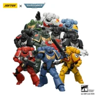 Action Figure - JOYTOY Space Marine Primaris Intercessors 10-Chapter Collection 1 18 - Warhammer 40K in white background