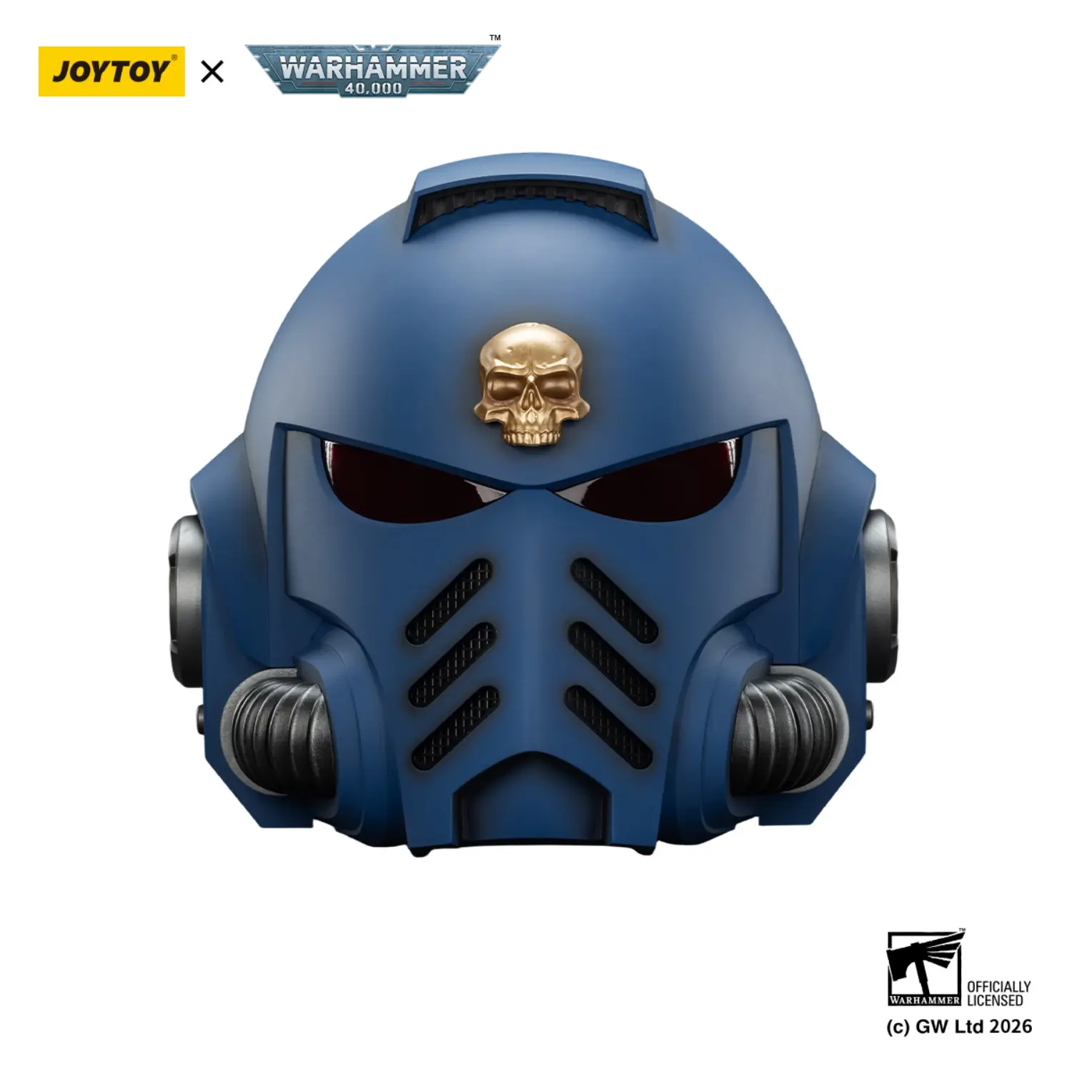 Action Figure Joytoy Ultramarines Captain Mkx Helmet 1 1 Life Size Replica Warhammer 40k In White Background 1