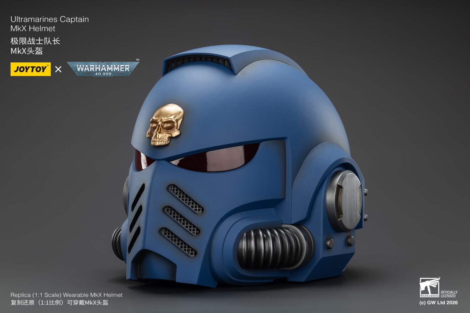 Action Figure Joytoy Ultramarines Captain Mkx Helmet 1 1 Life Size Replica Warhammer 40k Rectangle Image 2