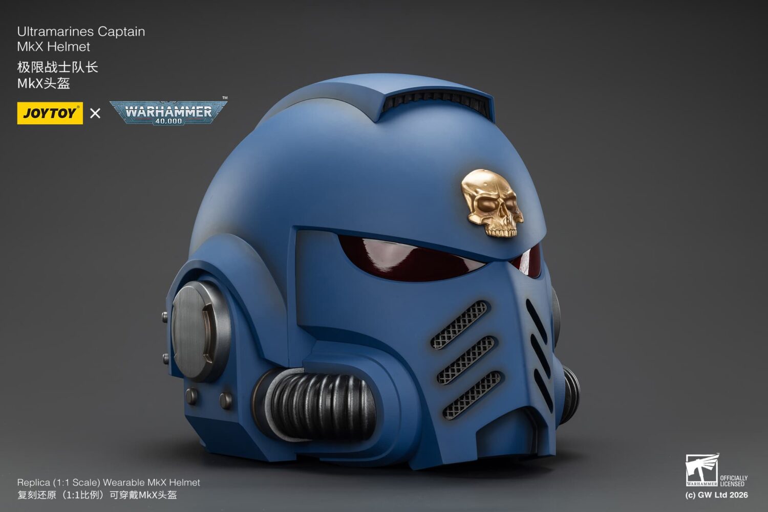Action Figure Joytoy Ultramarines Captain Mkx Helmet 1 1 Life Size Replica Warhammer 40k Rectangle Image 3