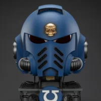 Action Figure Joytoy Ultramarines Captain Mkx Helmet & Display Stand 1 1 Life Size Replica Warhammer 40k Rectangle Image 3