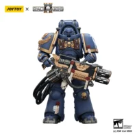 Action Figure - JOYTOY Ultramarines Heavy Artificer Armor with Relic Multi-Melta 1 18 - Warhammer 40K in white background 1