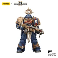 Action Figure - JOYTOY Ultramarines Heavy Relic Primus Armor with Heavy Relic Bolt Rifle 1 18 - Warhammer 40K in white background 1