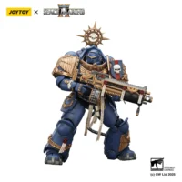 Action Figure - JOYTOY Ultramarines Heavy Relic Primus Armor with Heavy Relic Bolt Rifle 1 18 - Warhammer 40K in white background 3