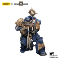 Action Figure - JOYTOY Ultramarines Heavy Relic Primus Armor with Heavy Relic Bolt Rifle 1 18 - Warhammer 40K in white background 4
