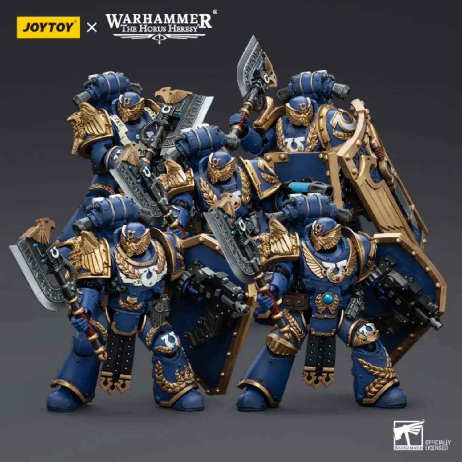 Action Figure - JOYTOY Ultramarines Invictarus Suzerain Squad 1 18 - Warhammer The Horus Heresy