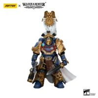 Action Figure - JOYTOY Ultramarines Legion Praetor with Power Sword and Volkite Serpenta 1 18 - Warhammer The Horus Heresy in white background 4