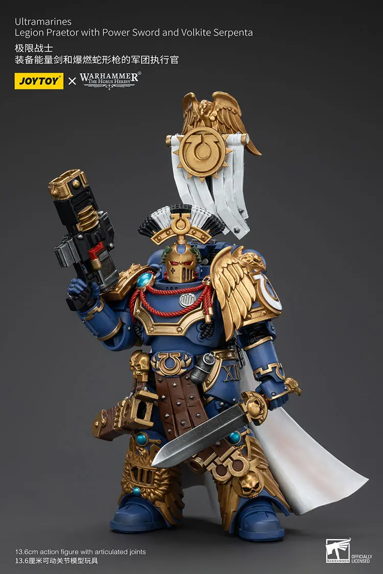 Action Figure - JOYTOY Ultramarines Legion Praetor with Power Sword and Volkite Serpenta 1 18 - Warhammer The Horus Heresy rectangle image 2