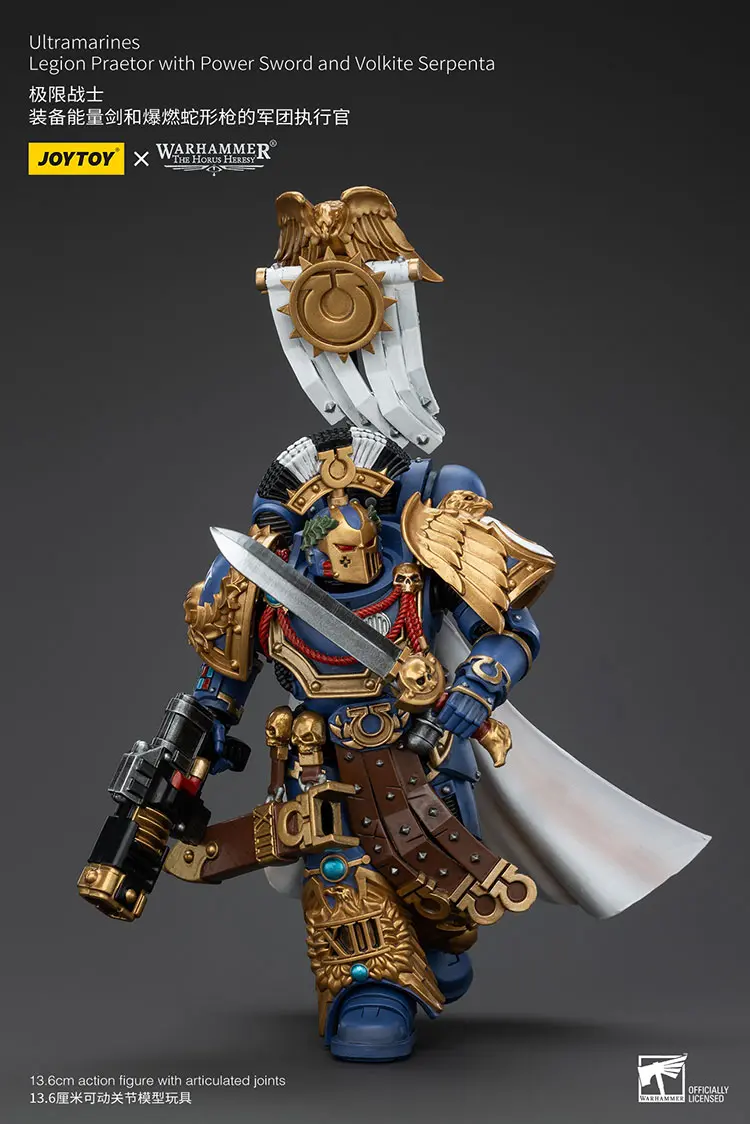 Action Figure - JOYTOY Ultramarines Legion Praetor with Power Sword and Volkite Serpenta 1 18 - Warhammer The Horus Heresy rectangle image 3