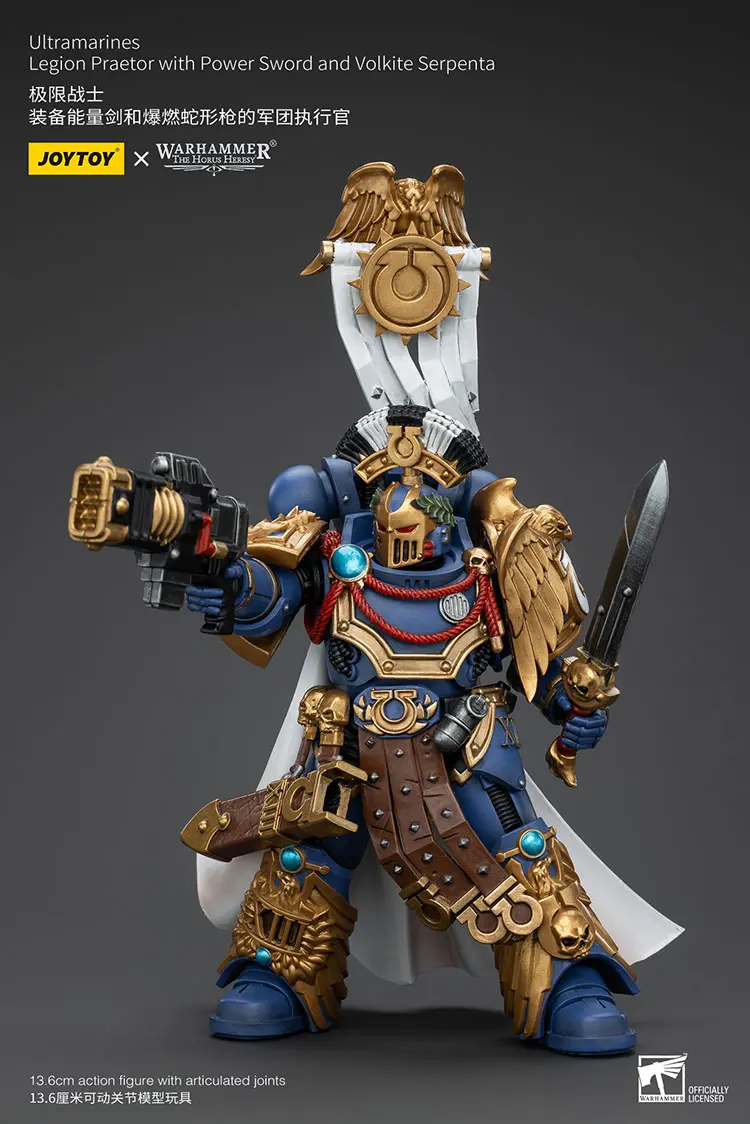 Action Figure - JOYTOY Ultramarines Legion Praetor with Power Sword and Volkite Serpenta 1 18 - Warhammer The Horus Heresy rectangle image 4