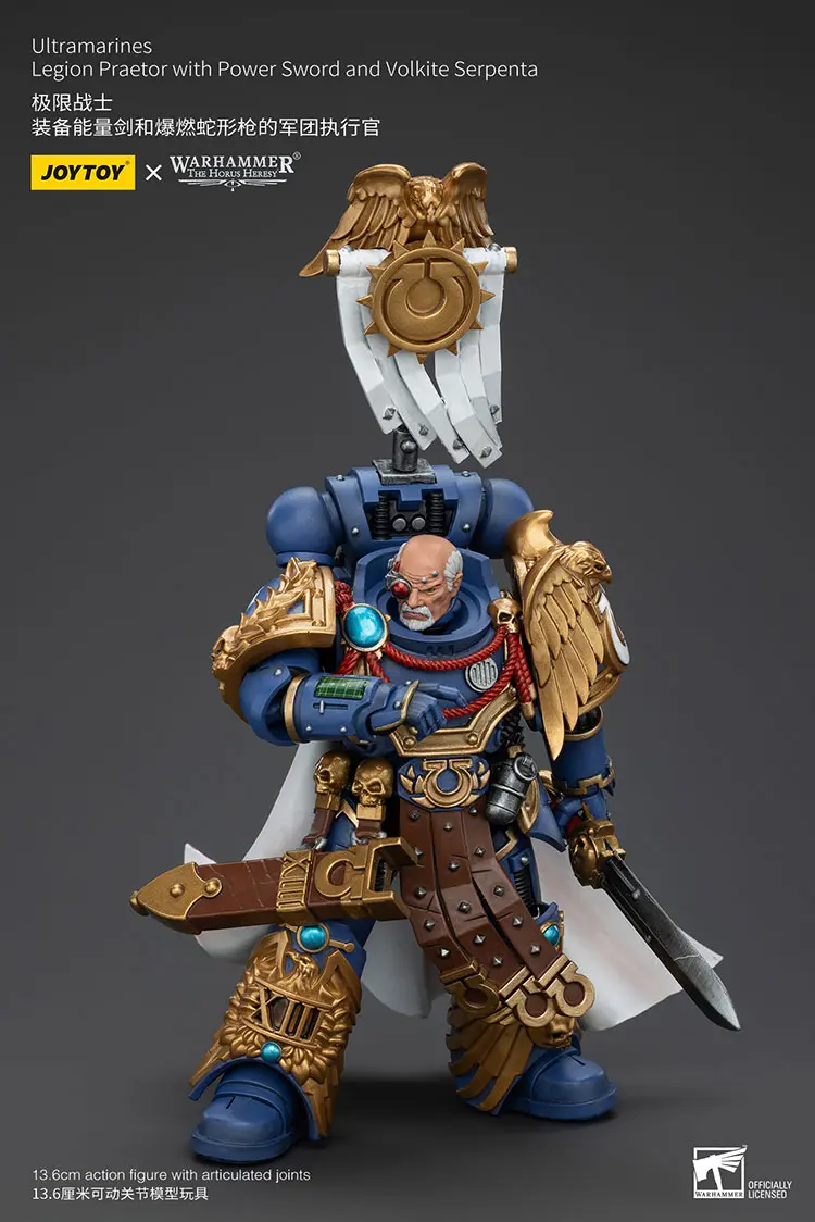 Action Figure - JOYTOY Ultramarines Legion Praetor with Power Sword and Volkite Serpenta 1 18 - Warhammer The Horus Heresy rectangle image 7