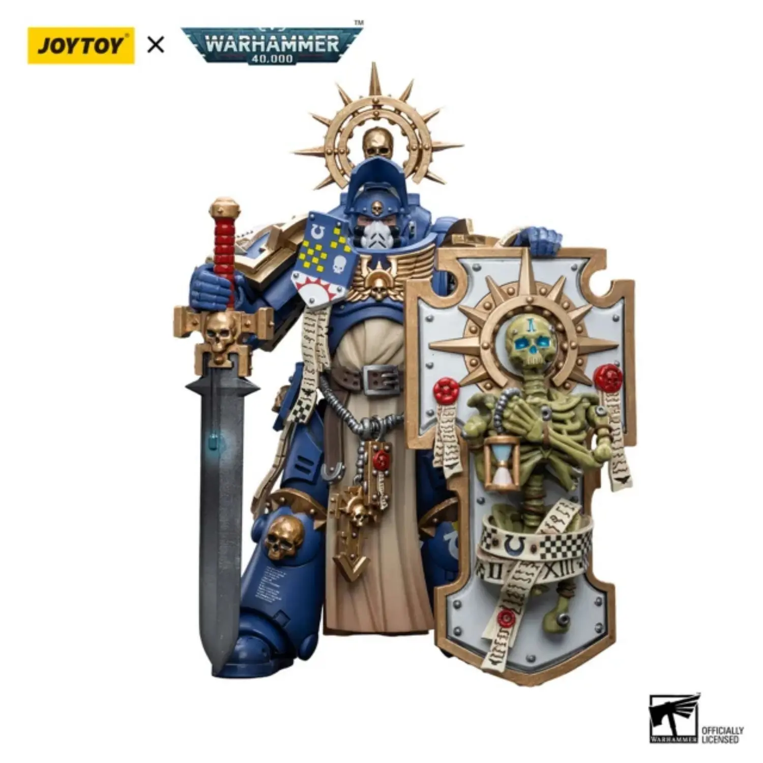 Action Figure - JOYTOY Ultramarines Primaris Captain with Relic Shield and Power Sword 1 18 - Warhammer 40K in white background 3 Action Figure - JOYTOY Ultramarines Primaris Captain with Relic Shield and Power Sword 1 18 - Warhammer 40K in white background 3