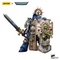Action Figure - JOYTOY Ultramarines Primaris Captain with Relic Shield and Power Sword 1 18 - Warhammer 40K in white background 4 Action Figure - JOYTOY Ultramarines Primaris Captain with Relic Shield and Power Sword 1 18 - Warhammer 40K in white background 4