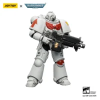 Action Figure - JOYTOY White Scars Intercessor with Bolt Rifle, Bolt Pistol and Chainsword 1 18 - Warhammer 40K in white background 3