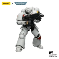 Action Figure - JOYTOY White Scars Intercessor with Bolt Rifle, Bolt Pistol and Chainsword 1 18 - Warhammer 40K in white background 4