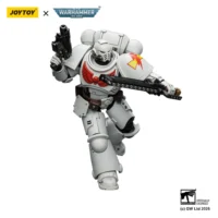 Action Figure - JOYTOY White Scars Intercessor with Bolt Rifle, Bolt Pistol and Chainsword 1 18 - Warhammer 40K in white background 5