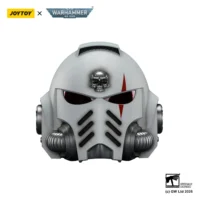 Action Figure - JOYTOY White Scars MkX Helmet 1 1 Life-Size Replica - Warhammer 40K in white background 1