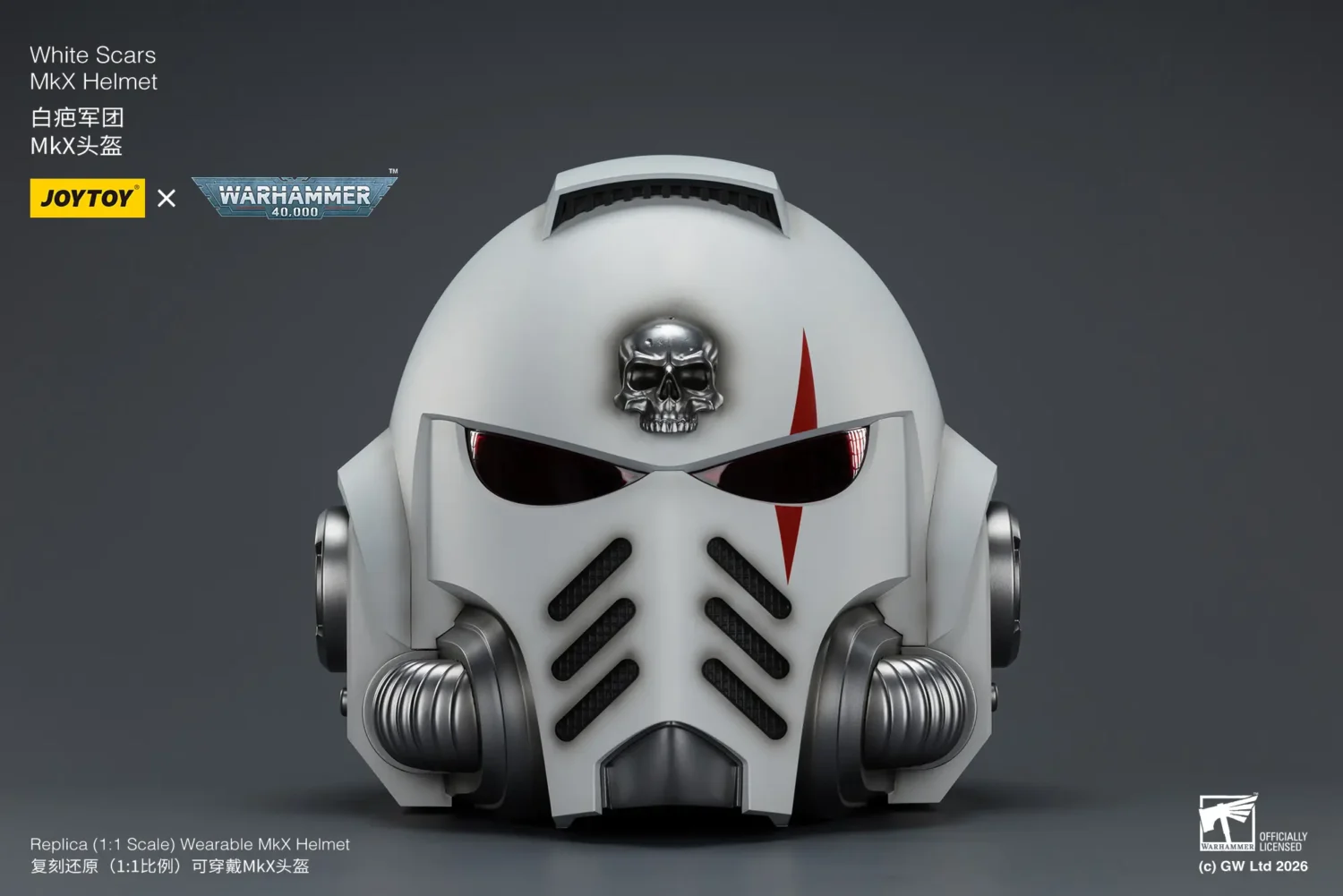 Action Figure - JOYTOY White Scars MkX Helmet 1 1 Life-Size Replica - Warhammer 40K rectangle image 1
