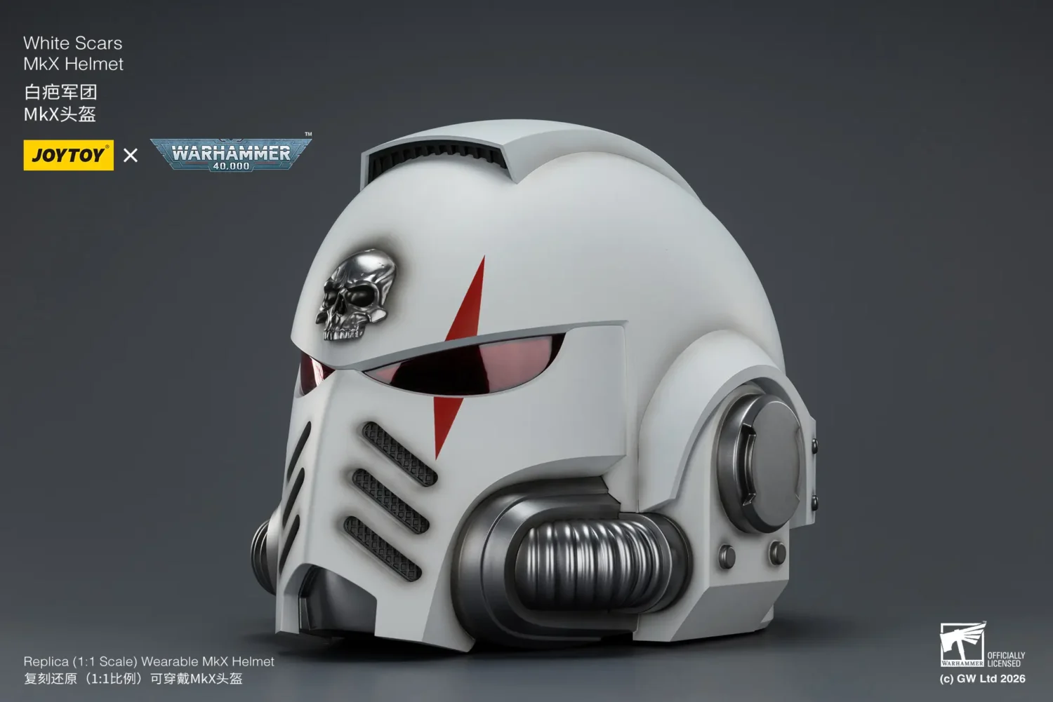 Action Figure - JOYTOY White Scars MkX Helmet 1 1 Life-Size Replica - Warhammer 40K rectangle image 2