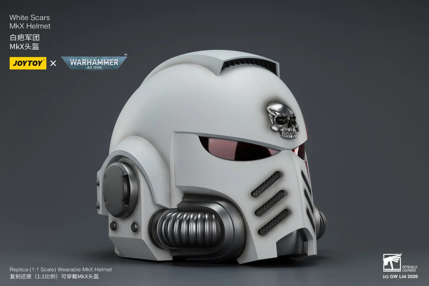 Action Figure - JOYTOY White Scars MkX Helmet 1 1 Life-Size Replica - Warhammer 40K rectangle image 3