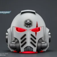 Action Figure - JOYTOY White Scars MkX Helmet 1 1 Life-Size Replica - Warhammer 40K with red lighting rectangle image 9