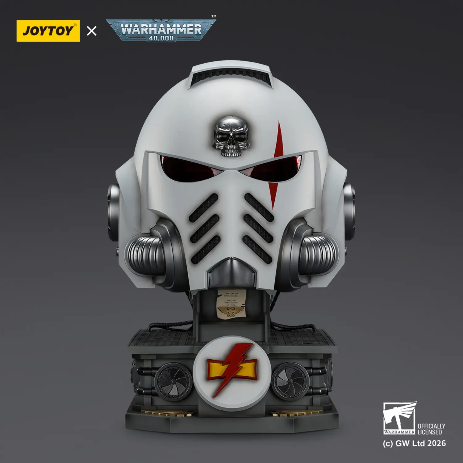 Action Figure - JOYTOY White Scars MkX Helmet & Display Stand 1 1 Life-Size Replica - Warhammer 40K 1 Action Figure - JOYTOY White Scars MkX Helmet & Display Stand 1 1 Life-Size Replica - Warhammer 40K 1