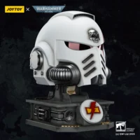 Action Figure - JOYTOY White Scars MkX Helmet & Display Stand 1 1 Life-Size Replica - Warhammer 40K in dark background Action Figure - JOYTOY White Scars MkX Helmet & Display Stand 1 1 Life-Size Replica - Warhammer 40K in dark background